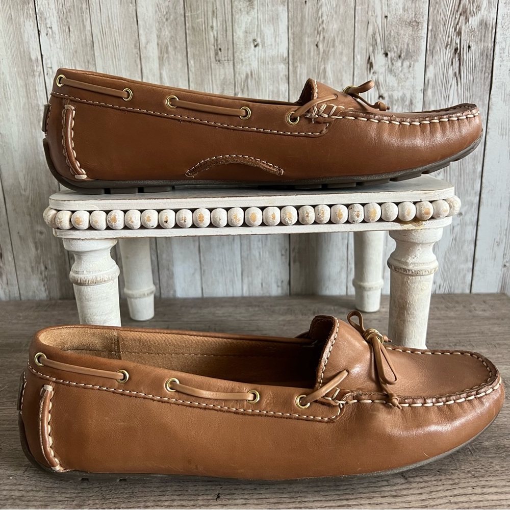 Clarks Artisan Women’s Leather Loafers — Bundle Tan and Navy 9.5 Wide - Picture 2 of 10